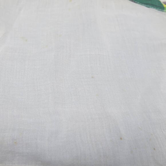 VINTAGE 1950/1960 Half Apron Handmade Pocket Beige with Leaves Tomatoes - Picture 10 of 12